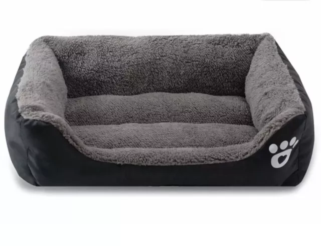 Small Black Dog Cat Mat Bed House Doggy Puppy Basket Pad Gift