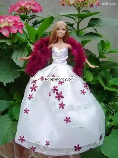 Popular Barbie Doll sized Clothes-1 pc Fashion Dress+1 Shawl-Best Sell Girl Gift