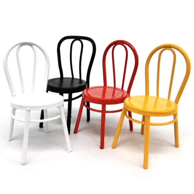 1/12 Dollhouse Miniature Furniture Metal Chair Doll House Accessor-ml