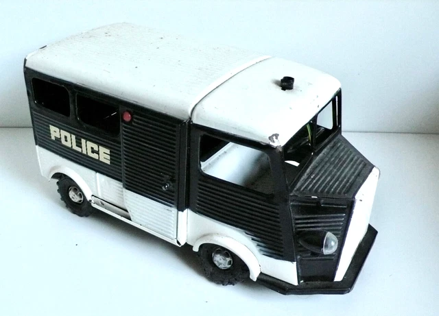 Jouet Miniature JRD – Fourgon CITROËN HY Police – Tôle – 35 Cm – Échelle 1/10 – Année 1961 – Bon état