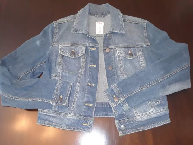Womens Mossimo Supply Co Denim Jean Cropped Jacket Size Medium