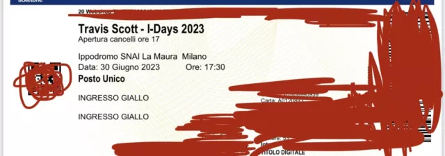 Biglietto concerto Travis Scott Milano Ippodromo 30/06/2023 