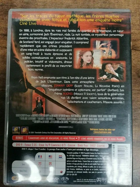 FROM HELL (JOHNNY Depp Heather Graham) / Simple DVD £2.69 - PicClick UK