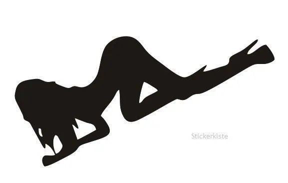 2x Sexy Girl Die Cut Fun Decal Sticker 17cm Striptease Tänzer kriechend