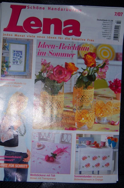 Lena Juli 2007 Sticken Stricken Häkeln Nähen Ideen-Reichtum im Sommer