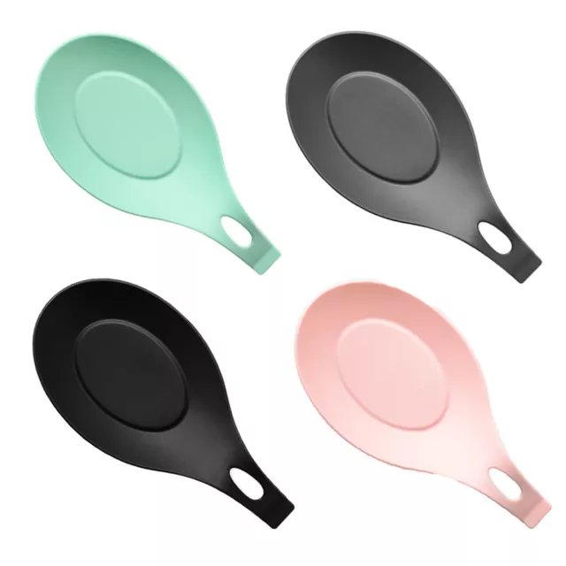 Spoon Rest Silicone Kitchen Holder Heat Resistant Utensil Cooking Rack Colorful