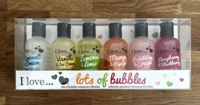 I Love Lots of Bubbles Collection Geschenkset 6 x Bade- und Duschcreme - neu