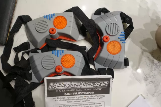 Toymax 1996 Laser Challenge lot of 3 Chest Targets, instructions.