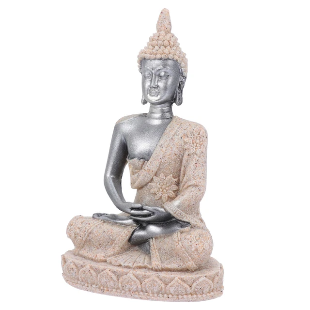 Decorazione Acquario Statua Di Buddha In Resina - Grotta Nascondiglio 27.5x18x10cm, Per Pesci E Rettili