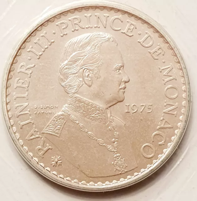 Monaco, sehr selten, 1975 Original Kursmünzensatz Rainier III. - 7 Werte 3