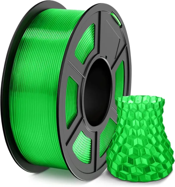 SUNLU 1.75MM PLA Transparent Filament For 3D Printer 1KG Spool Clear Green