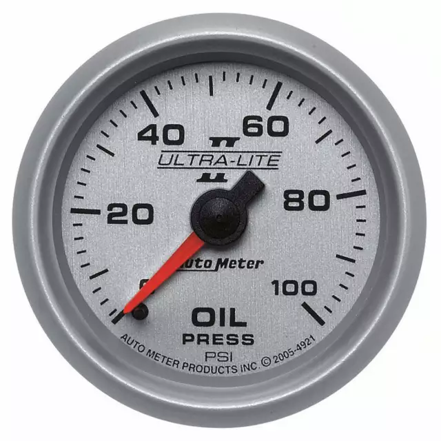 Autometer Ultra-Lite II 2-1/16" Oil Pressure Gauge 0-100 Psi AU4921