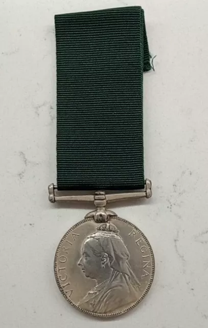 Victorian Medal Long Service In The Volunteer Force Unnamed As Issued