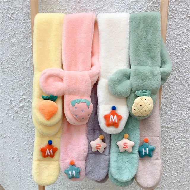 Sciarpe morbide collo autunno e inverno bambini mantenere caldo peluche sciarpa invernale
