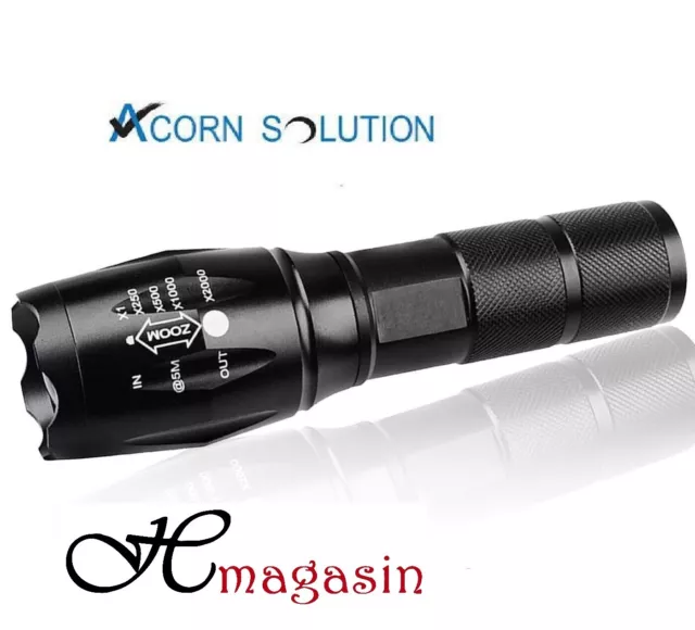 Police 90000LM T6 LED Super Bright Zoom Flashlight Powerful Camping Lamp Torch