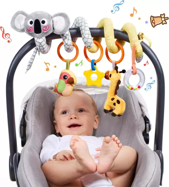 Spiral Car Seat Toys Baby Toys for 0 3 6 9 12 Months, Infant Stroller Toy Newbor