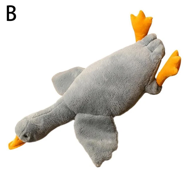 Grey Kids Cute Duck Big White Goose Plush Doll Toy Soft Cushion Baby Sleeping S6