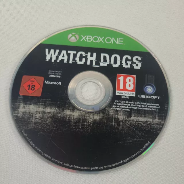 *Disc Only* Watch Dogs Xbox One Action Adventure Video Game PAL