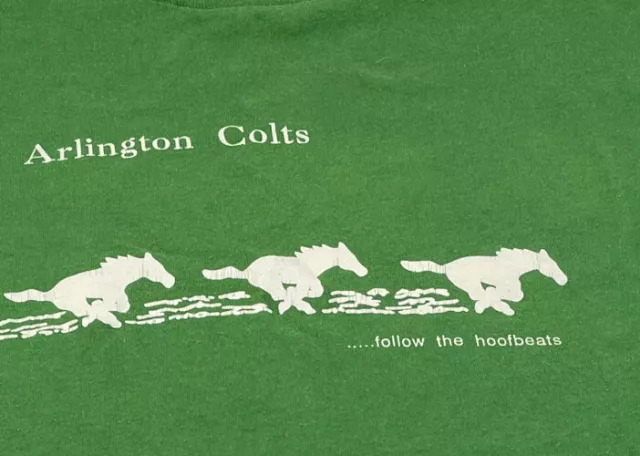 JERZEES XL ARLINGTON Colts Follow The Hoof Beats Green Made in USA $6. ...