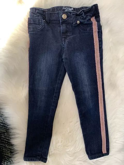 Cat and Jack High Rise Super Skinny girls Toddler size 5 jeans adjustable waist