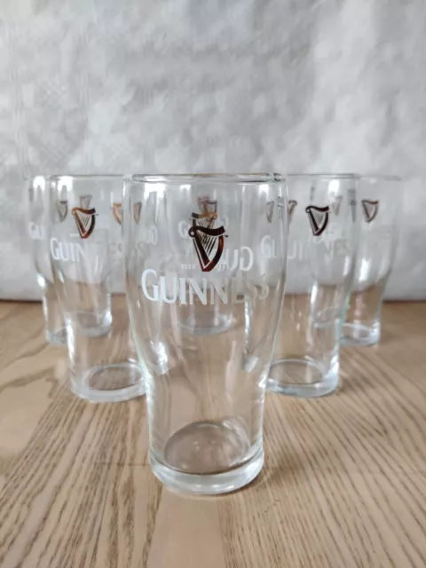 6er Set Guinness Biergläser / Tulip-Becher 0,4 l, Irish Beer, Doppellogo