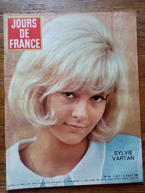 Jours de France n° 561 - 14 Août 1965 - Sylvie Vartan - Sheila-Françoise Hardy