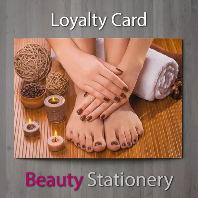 Loyalty Card Beauty Salon Pedicure Manicure Nail Technicians Therapist A8 Mini