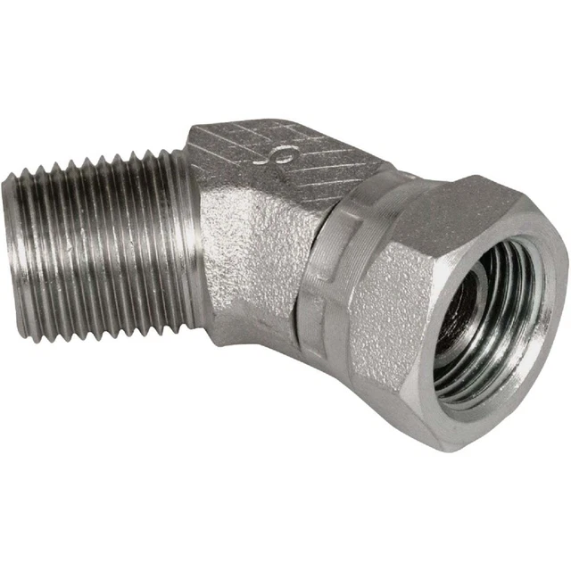 Apache 1/2 In. Male Pipe x 1/2 In. Female Pipe Swivel 45 Deg. Hydraulic Hose