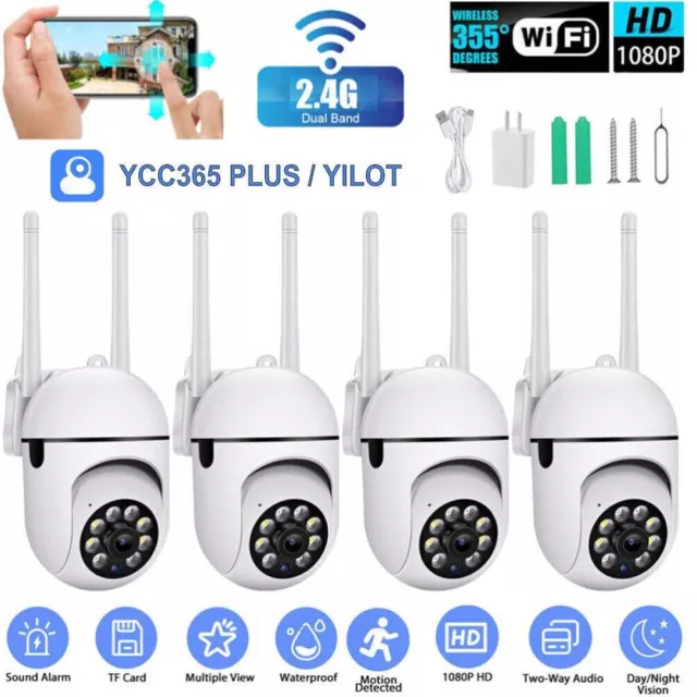 4X Wireless WiFi Security Camera System Smart outdoor Night Vision Cam 1080P