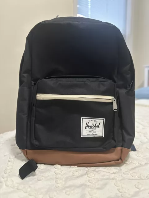 Brand New Never Used Herschel Pop Quiz Backpack - Black and Brown Leather