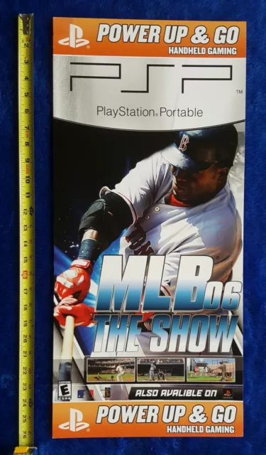 Store Display Sign SONY PSP MLB THE SHOW 2006 PlayStation Video Game Promo