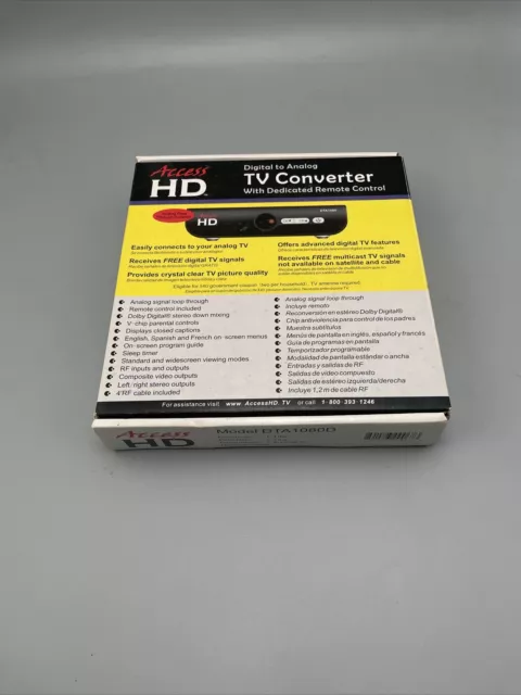 Access HD Digital to Analog TV Converter w/ Dedicated Remote Control DTA1080D