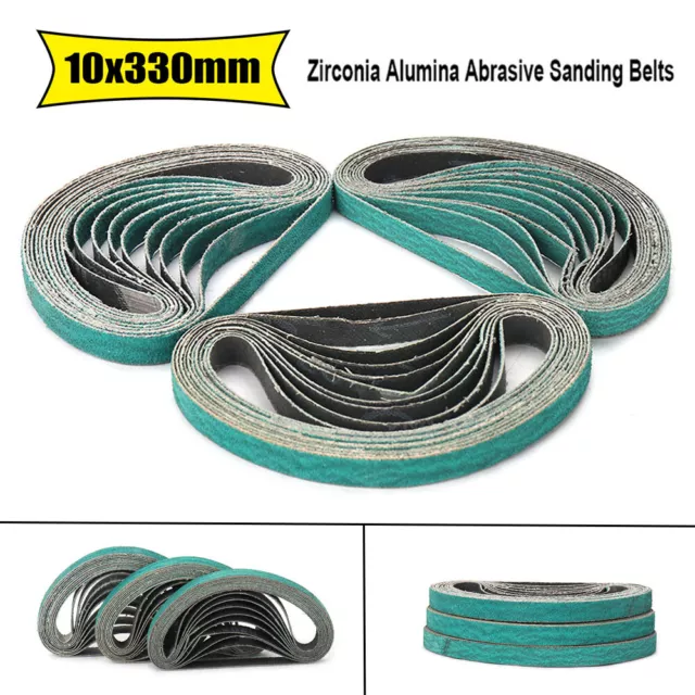 10x330mm Belt Sander File Sanding Belts Aluminum Oxide Belt Sander Paper 60-120#