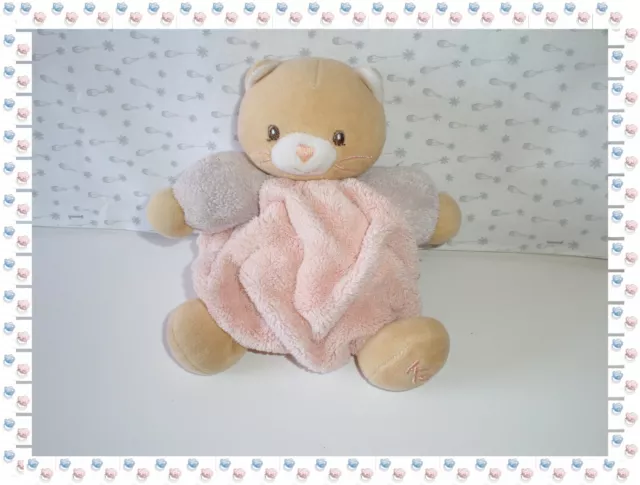④ - Doudou Peluche Chat Boule Plume Rose Mauve Beige Kaloo