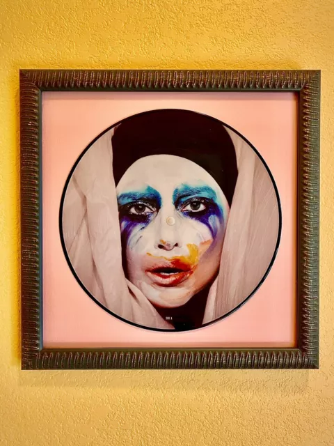 2013 Lady Gaga Applause (Remixes) 12" LP ART CUSTOM FRAMED AMAZINGLY BEAUTIFUL