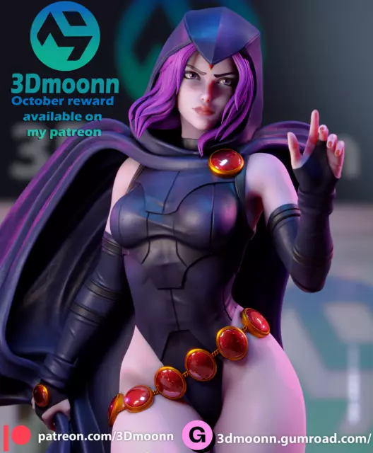 Raven, Dc Comics, Figur, Fan Art, 3D-Druck, Statue, 3Dmoonn, Mfw