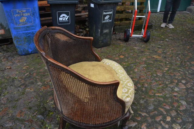 1 Armchair Antique Braided SUPER DECORATIVE Neo Baroque Louis Quince CA 1920 3