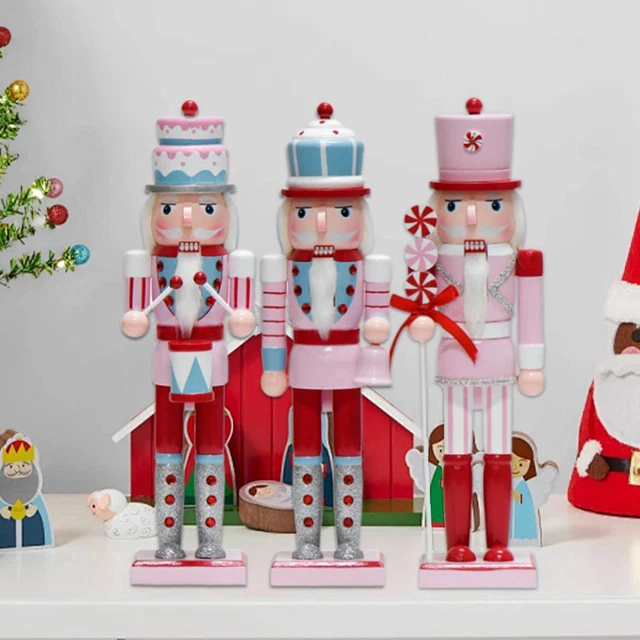MAGICLULU Décorations De Noël 12 Pièces De Casse-noisette En Bois