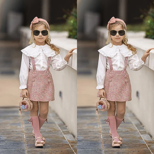 T-shirt top abiti con cinturini abiti per bambine bambine
