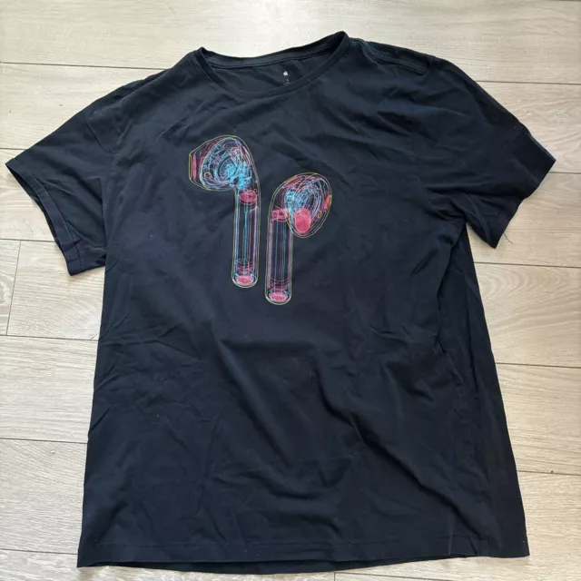 Apple Store Employee Exclusive X Ray AirPod Tee T-Shirt L Black