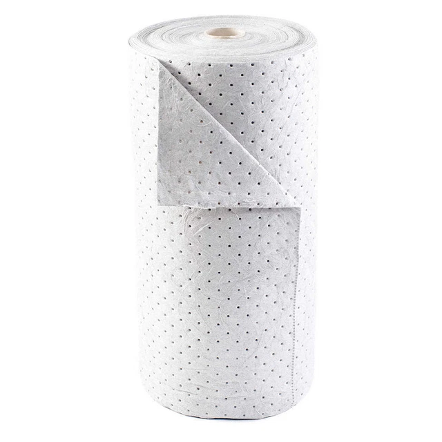 CONDOR 35ZR44 Absorbent Roll,Oil-Based Liquids,White