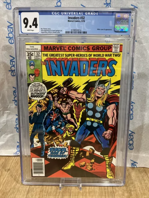 Invaders #19 CGC 9.4 Marvel 8/77; First Appearance New Union Jack; Hitler  Cover