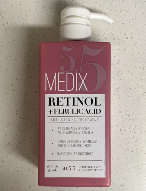 Crema de retinol 15 oz. Tratamiento antiflacidez con ácido ferúlico piel suave suave suave vegano