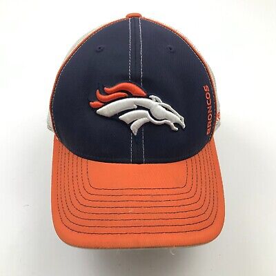 Vintage Denver Broncos Cappello Misura L - XL Elastico Per Blu Arancione