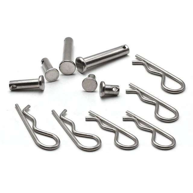12PCS M8 Clevis Pin and M3 X 60 R Shape Cotter Pin Assortment Kit, 304 Stainless