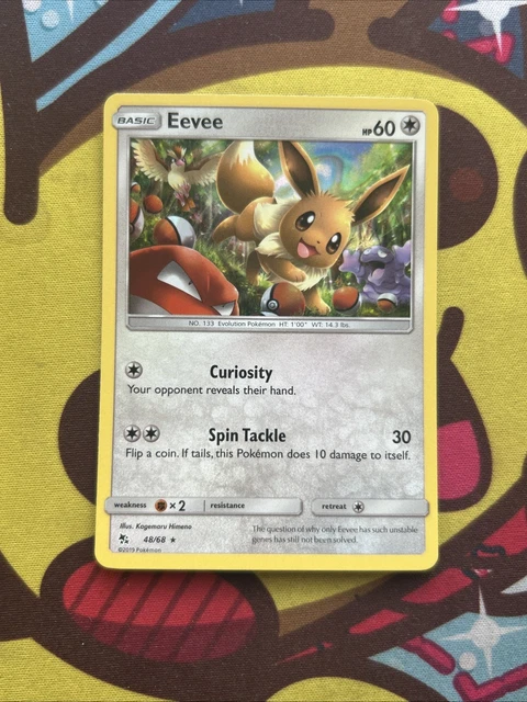 Carte Pokémon Eevee 48/68 Holo - SM Hidden Fates, État Neuf, Collection Et Jeu