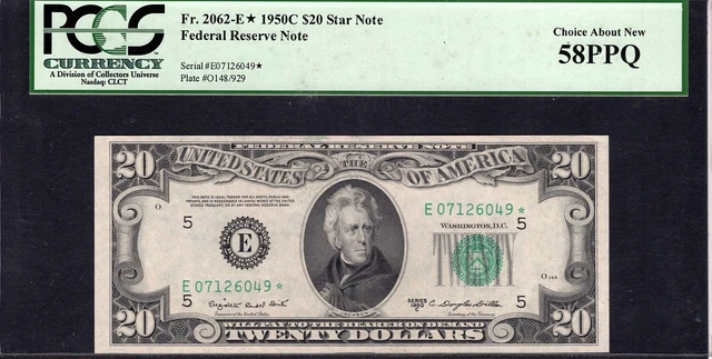 STAR NOTE * 1950C $20 Richmond Federal Reserve Star Note Fr.# 2062-E*