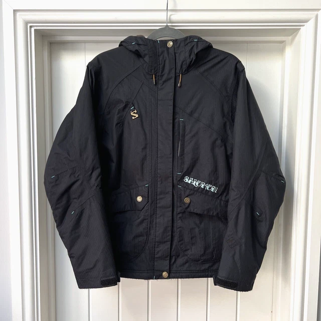 Salomon Damen Ski/Snowboard gepolsterte Kapuzenjacke schwarz Größe Medium