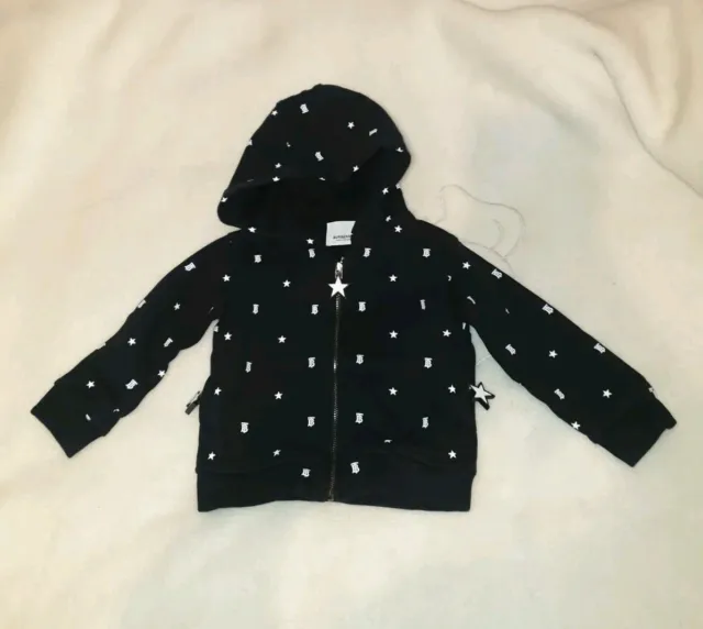 Burberry Stunning Cotton Cardigan 18 Months Hooded Zipped Pockets Worn Once