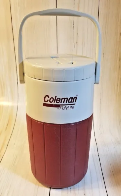 Coleman Polylite 5590 Thermos Water Drink Jug 1/2 Gallon RED Made in USA